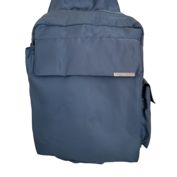 Kenneth Cole Reaction Gray Blue Spacey Y2K Mini Backpack - Picture 2 of 15